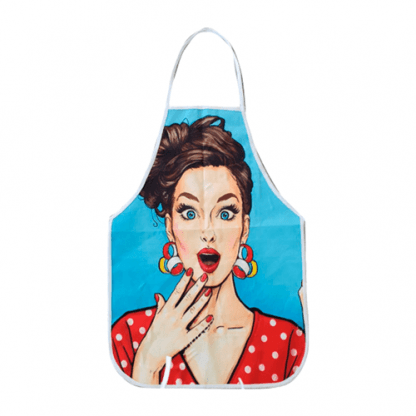 Pop Art Girl Baskılı Mutfak Önlüğü
